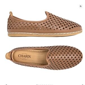 Charix Atelier Istanbul Classic Camel Breeze Leather Flat Loafers 7 New With Tag